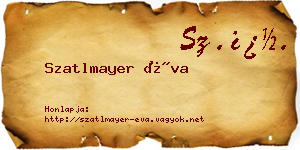 Szatlmayer Éva névjegykártya