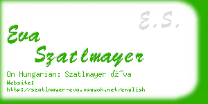 eva szatlmayer business card